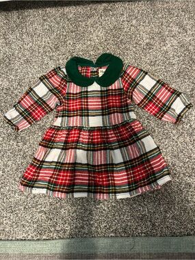 Hatley Baby Girl Holiday Christmas Plaid Dress 9-12 month